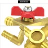 QWORK Solid Brass 5/8" 4-Way Heater Control Valve with Switch,