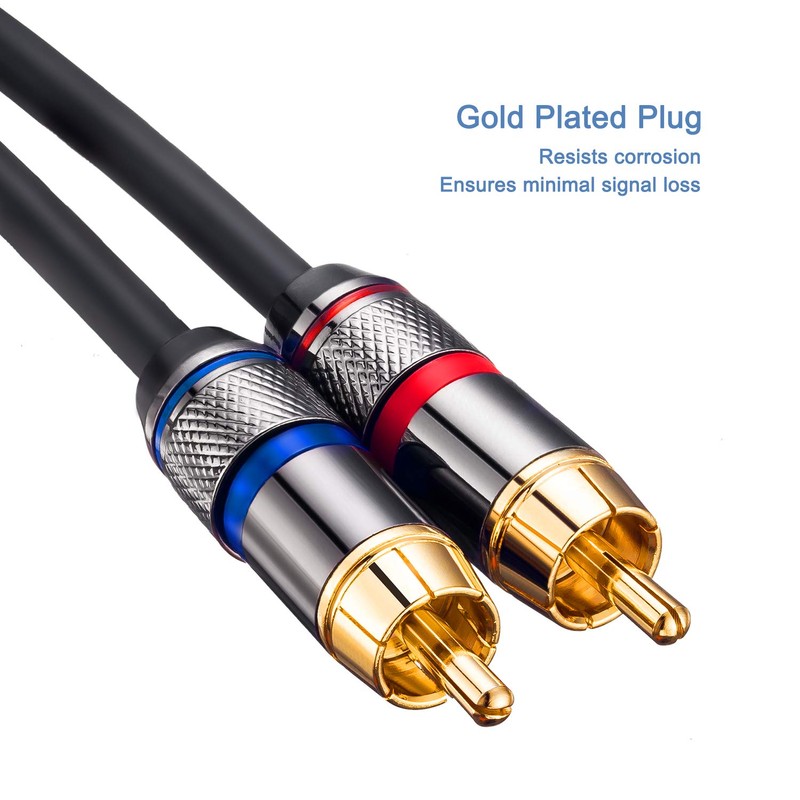Dual XLR to RCA Cable 5Ft, Heavy Duty 2-XLR Female