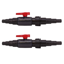 AquaOne Hose Connector CST-02F-A Pack of 2 20/25/32/38 mm with a Shut-off Valve, High-Quality Connector for Garden and Swimming Pool, Hose Adapter, Pond Hose, Pool Hose, Reduction Connection