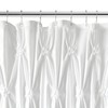 Seasonwood Modern Farmhouse Shower Curtain White Fabric Shower Curtain for