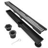 BARONAGE Professional 28 Inch Linear Drain Black Rectangle Shower Floor