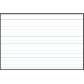 Debra Dale Designs - Made Right in the USA - 4" x 6" Ruled Index Cards - White - 300 Cards - Filing Storage Box - Premium 140# Card Stock - 253 GSM