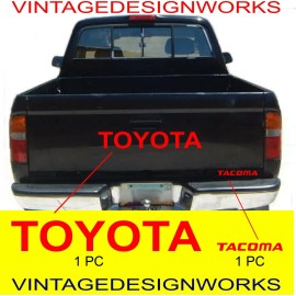 TOYOTA TACOMA TAILGATE Vinyl Decal Sticker Emblem Logo Graphic SILVER