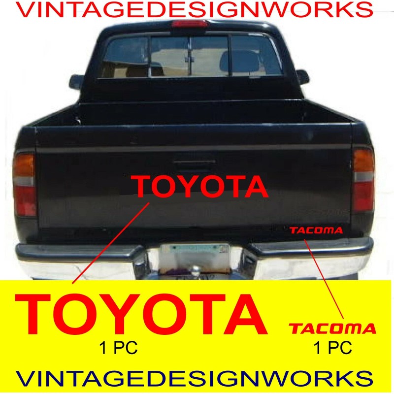 TOYOTA TACOMA TAILGATE Vinyl Decal Sticker Emblem Logo Graphic SILVER