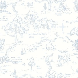 Heroad Blue Peel and Stick Wallpaper Animal Contact Paper Nursery Boho Wall Paper Renter Friendly Removable Vinyl Self-Adhesive Waterproof for Bathroom Bedroom Cabinet and Drawer 1.44’x 28’