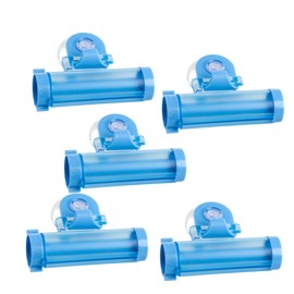 Baluue 5pcs Toothpaste Rolling Squeezer Easy Toothpaste Dispenser Toothpaste Holder Cream Squeezer Toothpaste Pusher Toothpaste Tube Wringer Face Wash Dispenser Toothpaste Squeezer Blue