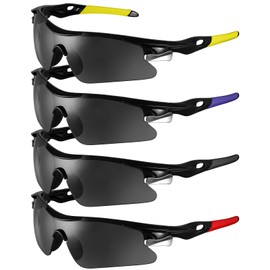 Zuimei 4 Pcs Cycling Glasses, Cycling Sunglasses for Men Women, Sun Glasses UV400 Protection Ski Goggles Outdoor Bicycle Motorbike Driving Fishing Hiking Running Goggles