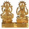 IS4A Lakshmi Ganesh Gold Plated Energized Idol Statue Figurine Wedding