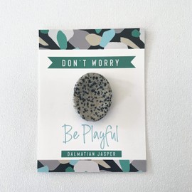 Dalmatian Jasper March Birthstone Crystal Worry Thumb Stone Meditation Spiritual Stress Relief Gift Birthday Healing Energy Reiki Chakra