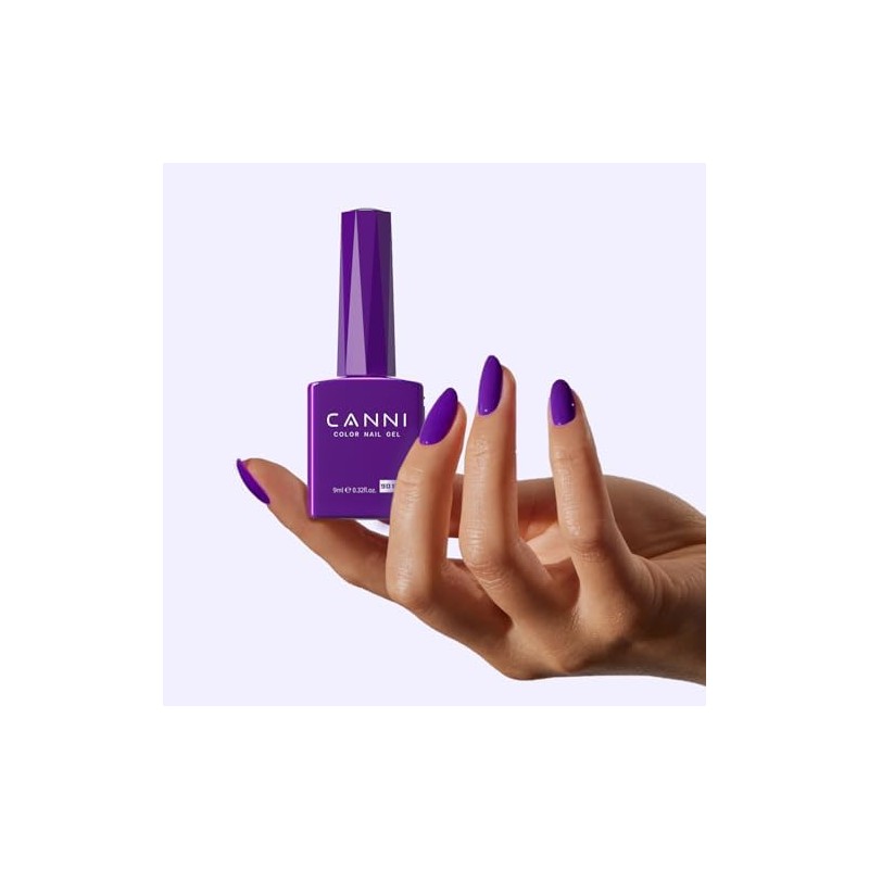 CANNI - Esmalte de uñas en gel morado oscuro, 1