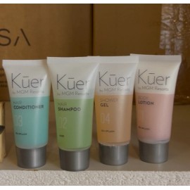 Kuer NEW Lot Of  4 Pc Kuer MGM Resorts Travel Shampoo Conditioner Lotion Body Wash