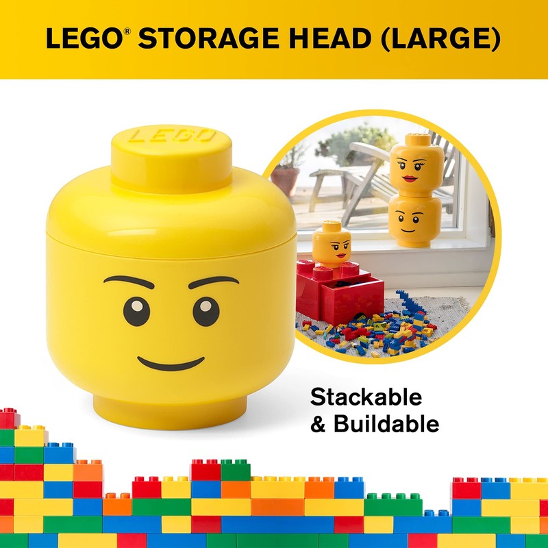 Room Copenhagen 40311724 4032 Boy Storage Head, Plastic, Yellow