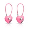 2 Pack Combination Lock, 3 Digit Heart Shaped Padlock for