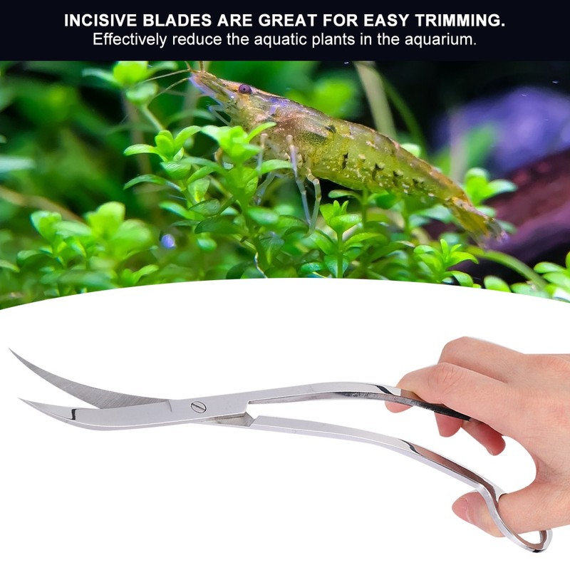 Stainless Steel Aquatic Plant Scissors Shears Aquarium Fish Tank Aquatic