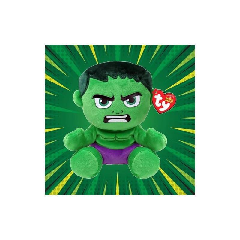 TY Beanie Babies Hulk (Soft Body) - 6", Green