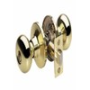 Master Lock BCO0303 Biscuit Door Knob with Lock, Polished Brass
