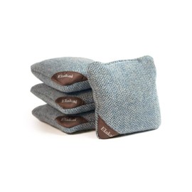 Elakai Cornhole Bags All Weather Single Sided Herringbone Travel Size and Weight Set of 4 Sky Blue 4 in x 4 in