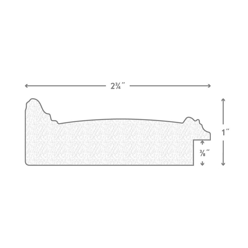 Craig Frames Galerie W, 5x7 Picture Frame, Black & Gold