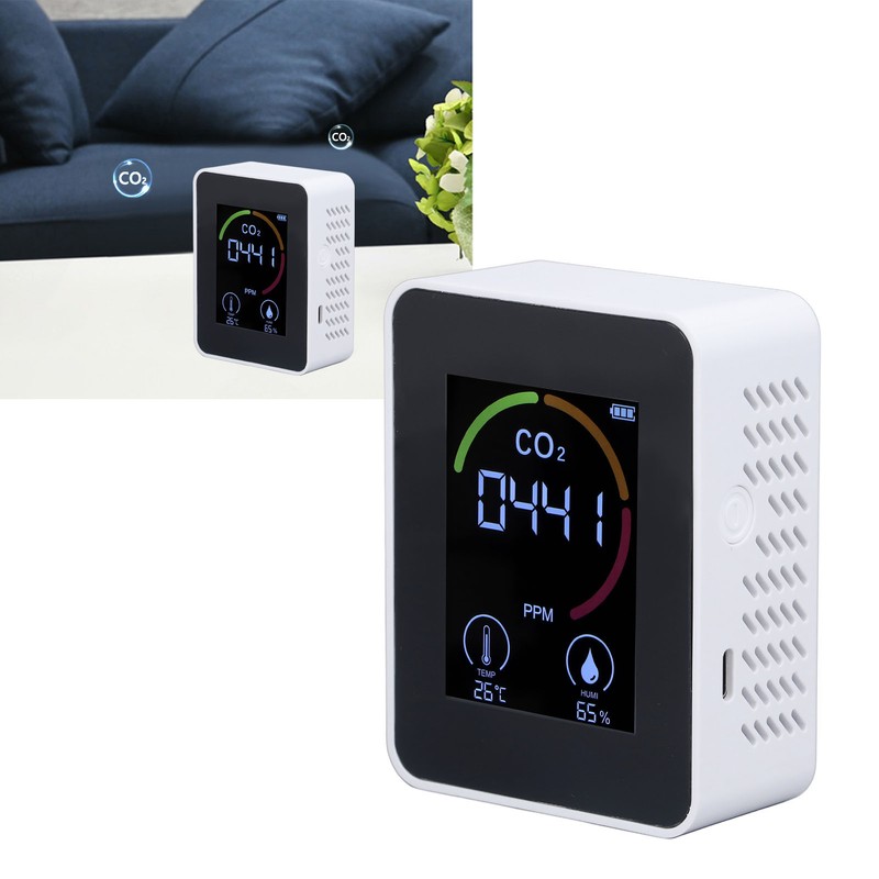 Digital Air Quality Monitor Carbon Dioxide Detector CO2 Tester Temperature