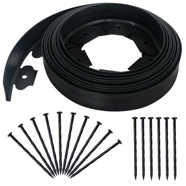 Quibbay 2 Inch x 25FT Landscape Edging Border with 20