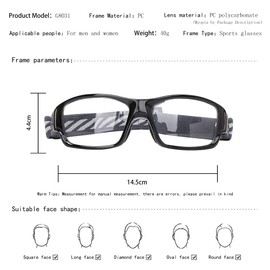 SooGree Sports Glasses for Aldult,Protective Eyewear Running Glasses,Basketball Football Glasse Shock Absorption Adjustable Strap