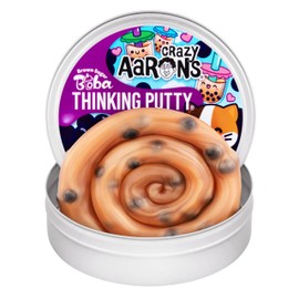 Crazy Aaron’s 4” Brown Sugar Boba Thinking Putty 90 Grams. Never Dries Out.