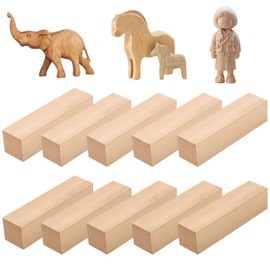 svpfuo Pack of 10 Carving Wood Blanks Basswood for Carving, Wood Carving, Carved Wood Set, Children's Starter Carved Wood Set, Ideal for Beginners and Children Carving (15 x 2.5 x 2.5 cm)