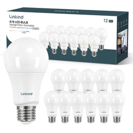 Linkind A19 LED Light Bulb, 100W Equivalent Light Bulbs, 14W 5000K Daylight, 1600 Lumens Non-Dimmable LED Bulb, E26 Standard Base, Energy Efficient UL Listed, 12-Pack