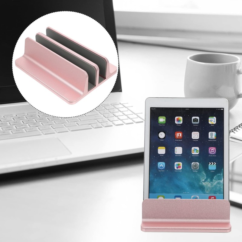LALAFINA Vertical Laptop Stand Double Slot Base Laptop Holder Sleek
