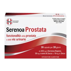 Matt Pharma, Serenoa Prostata, Integratore Alimentare a Base di Zinco, Serenoa Repens e Semi di Zucca, Utile per la Funzionalità della Prostata e delle Vie Urinarie, Confezione da 20 Capsule