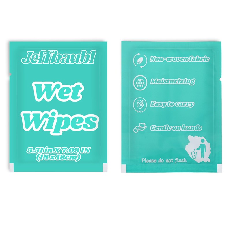 Jeffbaubl 200 Pcs Wet Wipes Bulk, Individually Wrapped Wipes, Travel