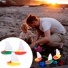 Toyvian 3PCS Toddler Bathtub Sailing Boats - Mini Boat Toys,