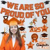 LARRAZABAL Orange Graduation Decorations 2025, We are So Proud of
