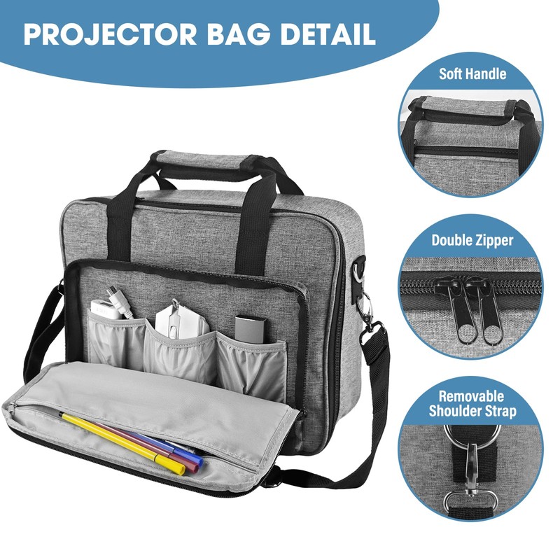 ZKOO Projector Carrying Case, Projector Bag Compatible with Most Projectors,