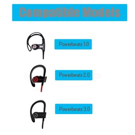 8pcs Replacement Silicone Eartips Earbuds Eargels for Beats by dr dre Powerbeats 2 Wireless Stereo Earphones (Blue)