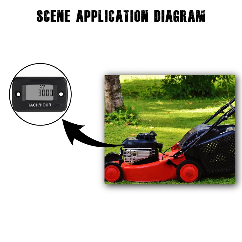Taikemeti Tach Hour Meter, Can Retain Historical Data, Waterproof Function,