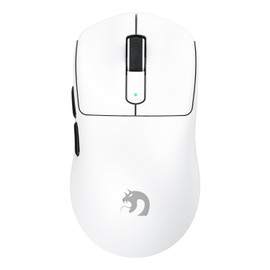 MAMBASNAKE × Attack Shark M3 Wireless Gaming Mouse, 39g Ultra-Lightweight BT/2.4Ghz/Wired Computer Mouse, PAW3395PRO 40K DPI Optical Sensor, Programmable Mice for PC/Win/Mac(White)