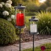 Mariles Lantern on Pole Ground Spike Handle for Standing Weatherproof