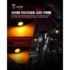 MZS Motorcycle LED Turn Signals, Front Light Amber+Amber and Rear