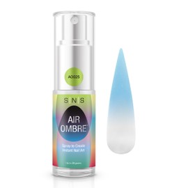 SNS Air Ombre Nail Spray Powder (Blue Pastel, AO025) - Nail Art Manicure Designs Using Spray-On Tech - For Beginner Nail Techs & DIY Enthusiasts - Works With Dip Powder, UV Gel & Acrylic