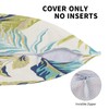 Wsunsal Green Blue Tropical Leaf Pillow Covers 16x16 Inch Set