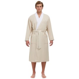 MONARCH Plush Lined Microfiber Bath Robe for Women or Men - Super Soft, Durable Luxury Spa, Resort & Hotel Bathrobe, Generously Sized (Unisex) Cypress