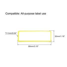 sourcing map Magnetic Labels Dry Erase Reusable Name Tag 3.2" x 1.2" for Writable Plates for Crafts, Refrigerator, Metal Shelves Yellow Pack of 20