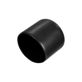sourcing map 4pcs Rubber End Caps 1 5/16"(33mm) ID Vinyl Round End Cap Cover Screw Thread Protectors Black