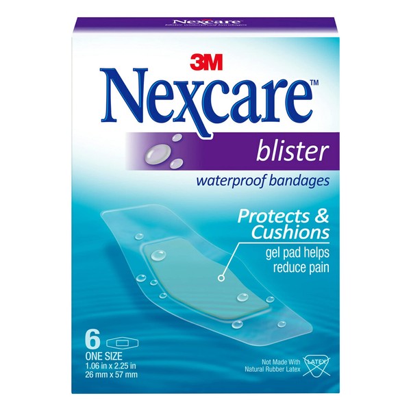 Nexcare Waterproof Heel Protection, Advanced Water-Resistant Adhesive Sticks to Damp or Sweaty Skin, 36 Bandages