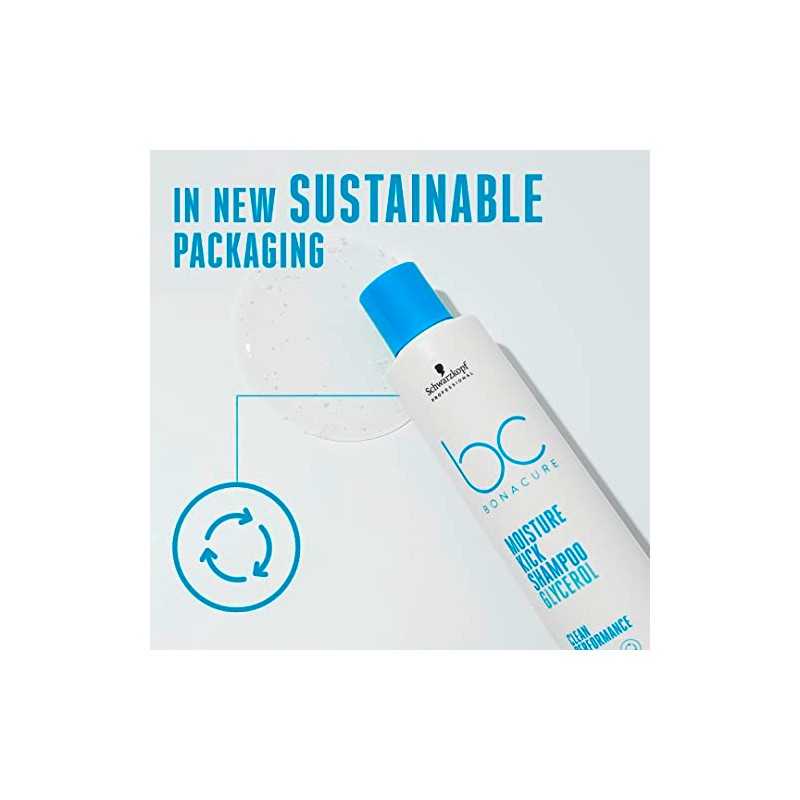 BONACURE Moisture Kick Shampoo Glicerol Vegano Sin Sal Ni Sulfatos