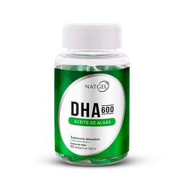 DHA OMEGA 3 ALGAE  NatGel OMEGA 3 Vegetal - DHA 600 Aceite de Algas  60 Softgels  Calidad Premium                                                     