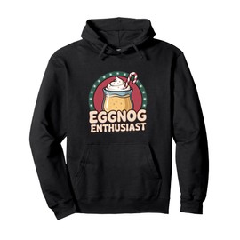 Eggnog Enthusiast Cute Christmas Drink Lover Holiday Pullover Hoodie