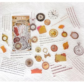 Scrapbook Accessories Stickers Kit，Pcs Scrapbooking Supplies Vintage Washi Journaling Stickers for Adults，Aesthetic Kindle Book Stickers Craft Supplies for Scrapbooking，Card Making(Day and Night