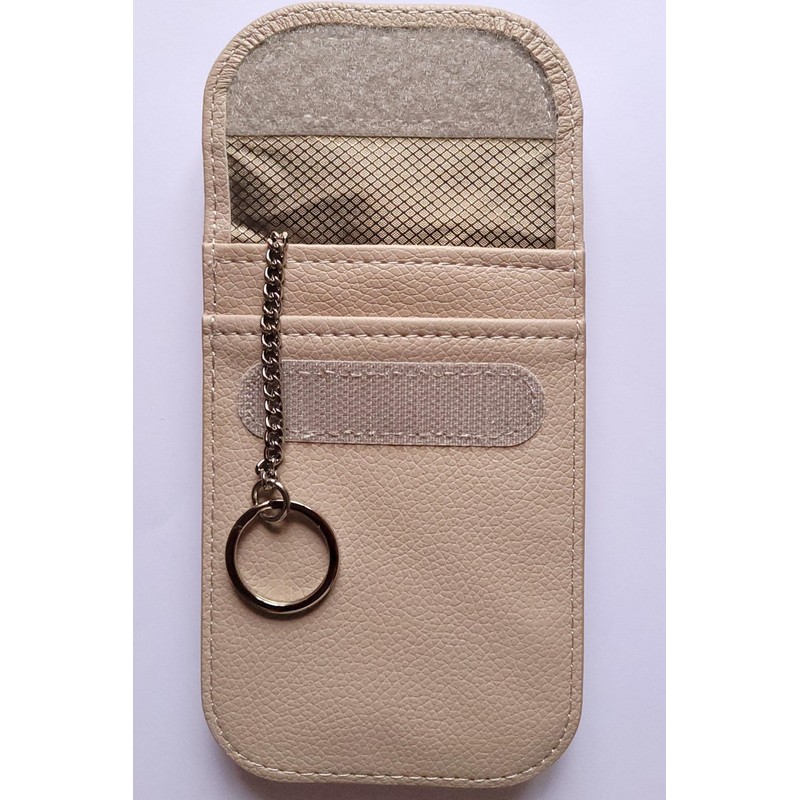 RFID Signal Blocker Faraday Pouch for Car Keys, Premium PU